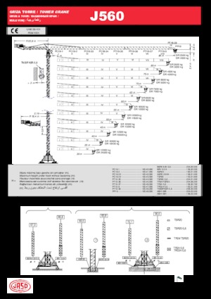 Tower Cranes - Trolley Boom - Top-slewing Jaso J560