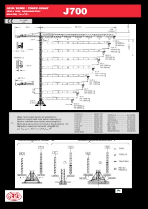 Tower Cranes - Trolley Boom - Top-slewing Jaso J700