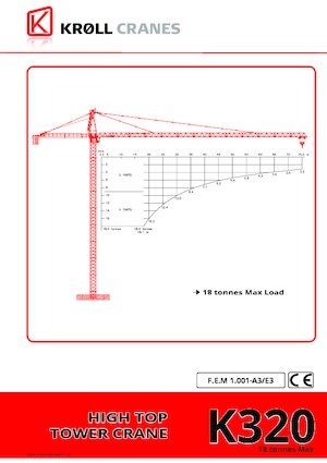 Tower Cranes - Trolley Boom - Top-slewing Kroll K-320