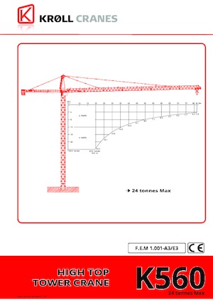 Tower Cranes - Trolley Boom - Top-slewing Kroll K-560