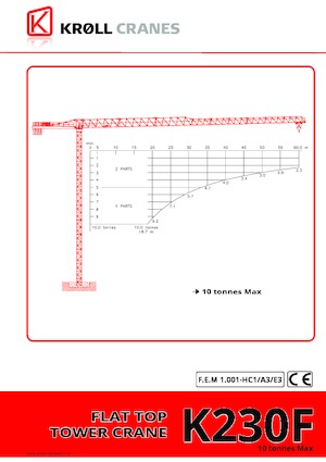 Tower Cranes - Trolley Boom - Top-slewing Kroll K230F