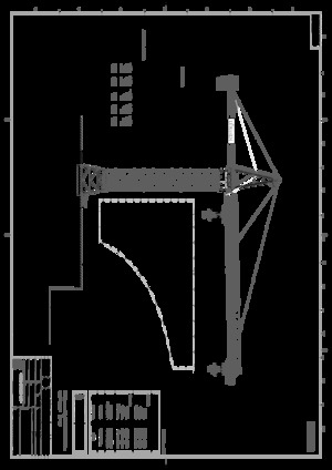 Kule vinçleri - tramvay bomu - üstten dönüş Kroll K5000S
