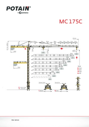 Tower Cranes - Trolley Boom - Top-slewing Potain MC 175C