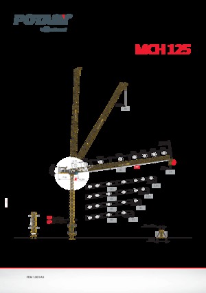 Kule vinçleri - tramvay bomu - üstten dönüş Potain MCH 125