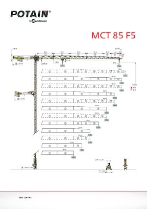 Tower Cranes - Trolley Boom - Top-slewing Potain MCT 85 F5