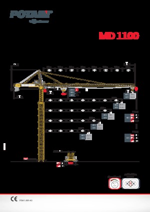 Tower Cranes - Trolley Boom - Top-slewing Potain MD 1100