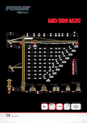 Tower Cranes - Trolley Boom - Top-slewing Potain MD 509 M25
