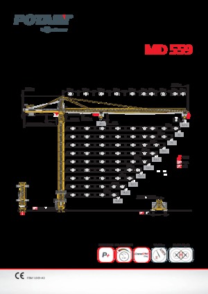 Tower Cranes - Trolley Boom - Top-slewing Potain MD 559