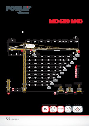 Tower Cranes - Trolley Boom - Top-slewing Potain MD 689 M40