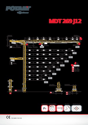 Tower Cranes - Trolley Boom - Top-slewing Potain MDT 269 J12