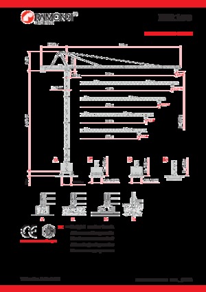 Tower Cranes - Trolley Boom - Top-slewing Raimondi MR108