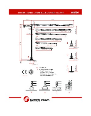 Tower Cranes - Trolley Boom - Top-slewing Raimondi MRT 84
