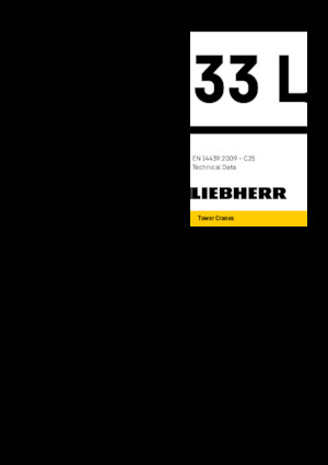 Tower Cranes - Trolley Boom - Bottom-slewing Liebherr 33 L