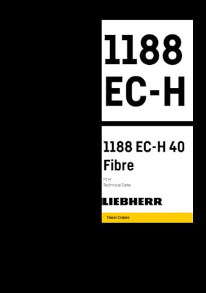 Kule vinçleri - tramvay bomu - üstten dönüş Liebherr 1188 EC-H 40 Fibre