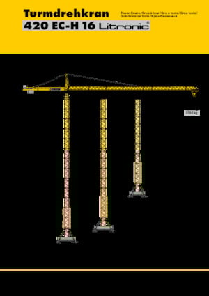 Tower Cranes - Trolley Boom - Top-slewing Liebherr 420 EC-H 16