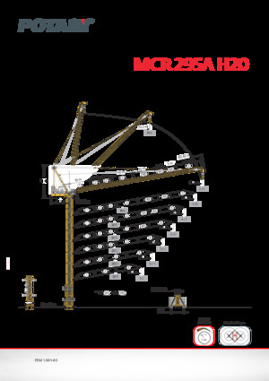 Kule vinçleri - tramvay bomu - üstten dönüş Potain MCR 295 A H20