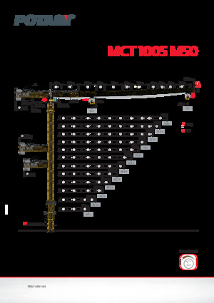 Kule vinçleri - tramvay bomu - üstten dönüş Potain MCT 1005 M50