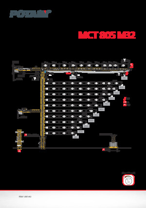 Tower Cranes - Trolley Boom - Top-slewing Potain MCT 805 M32