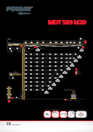 Tower Cranes - Trolley Boom - Top-slewing Potain MDT 569 M20
