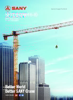 Kule vinçleri - tramvay bomu - üstten dönüş Sany SFT125