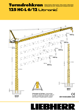 Tower Cranes - Luffing Boom - Top-slewing Liebherr 125 HC L