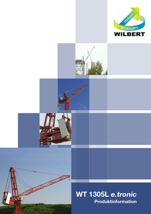 Kule vinçleri - luffing boom - top slewing Wilbert WT 1305 L e.tronic