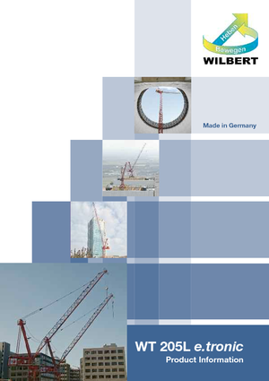 Tower Cranes - Luffing Boom - Top-slewing Wilbert WT 205 L e.tronic