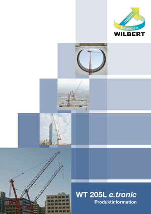 Kule vinçleri - luffing boom - top slewing Wilbert WT 205 L e.tronic