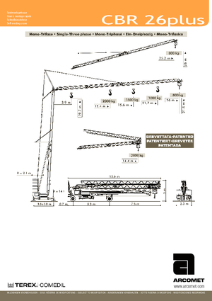 Tower Cranes - Trolley Boom - Bottom-slewing Arcomet A 26 H