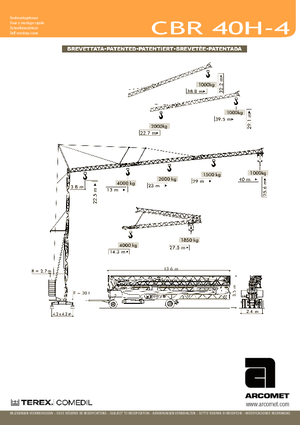 Tower Cranes - Trolley Boom - Bottom-slewing Arcomet A 40 H