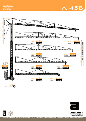 Tower Cranes - Trolley Boom - Bottom-slewing Arcomet A 45 B 3,5 m