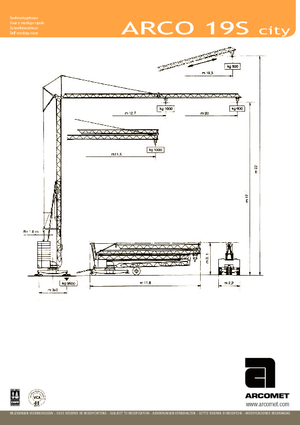 Tower Cranes - Trolley Boom - Bottom-slewing Arcomet Arco 19 S-City