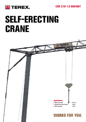 Kule vinçleri - tramvay bomu - alttan dönüş Terex Comedil (Zeppelin) CBR 21 H