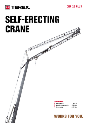 Kule vinçleri - tramvay bomu - alttan dönüş Terex Comedil (Zeppelin) CBR 26 Plus