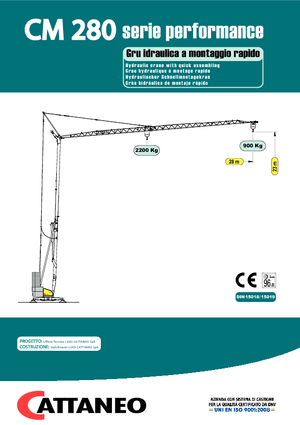 Tower Cranes - Trolley Boom - Bottom-slewing Cattaneo CM 280