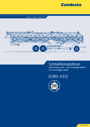 Tower Cranes - Trolley Boom - Bottom-slewing Condecta E 4312