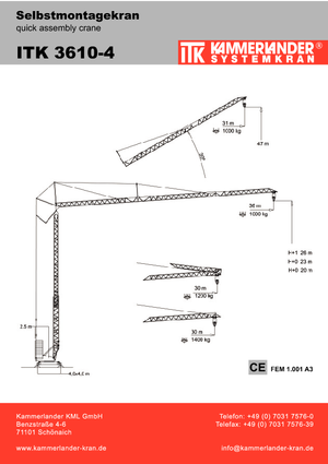 Kule vinçleri - tramvay bomu - alttan dönüş ITK ITK 3610-4