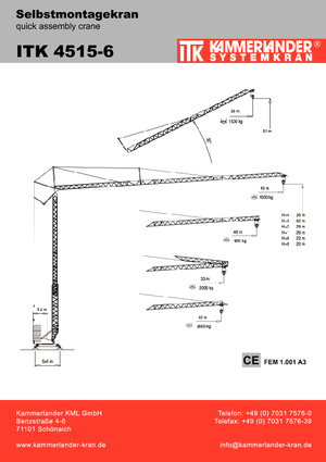 Kule vinçleri - tramvay bomu - alttan dönüş ITK ITK 4515-6