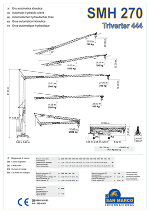 Tower Cranes - Trolley Boom - Bottom-slewing San Marco SMH 270