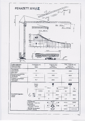 Tower Cranes - Trolley Boom - Bottom-slewing KSD TK  3210/2 (2,5 m)