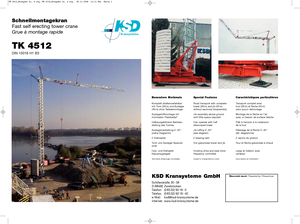 Tower Cranes - Trolley Boom - Bottom-slewing KSD TK 4512 (2,3m)