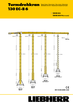 Tower Cranes - Trolley Boom - Top-slewing Liebherr 130 EC-B 6