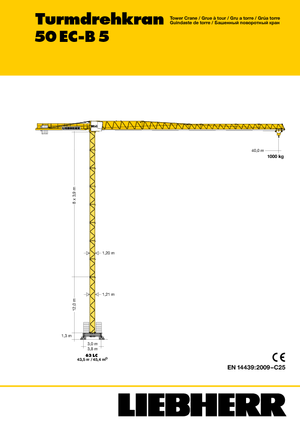 Tower Cranes - Trolley Boom - Top-slewing Liebherr 50 EC-B 5