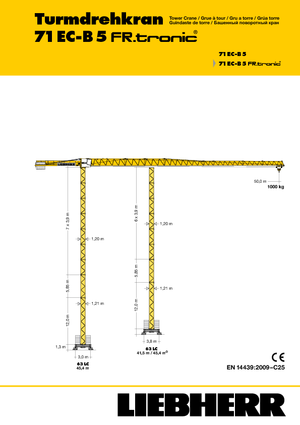 Tower Cranes - Trolley Boom - Top-slewing Liebherr 71 EC-B
