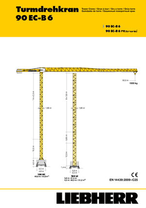 Tower Cranes - Trolley Boom - Top-slewing Liebherr 90 EC-B 6