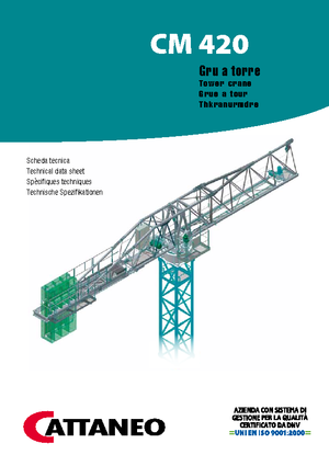 Tower Cranes - Trolley Boom - Top-slewing Cattaneo CM 420