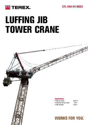 Kule vinçleri - tramvay bomu - üstten dönüş Terex Comedil (Zeppelin) CTL 440-24