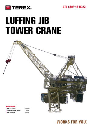 Tower Cranes - Trolley Boom - Top-slewing Terex Comedil (Zeppelin) CTL 650 F 45