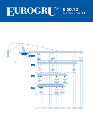 Kule vinçleri - tramvay bomu - üstten dönüş Eurogru ® E 50.12