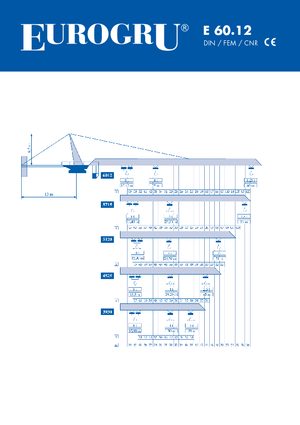 Kule vinçleri - tramvay bomu - üstten dönüş Eurogru ® E 60.12